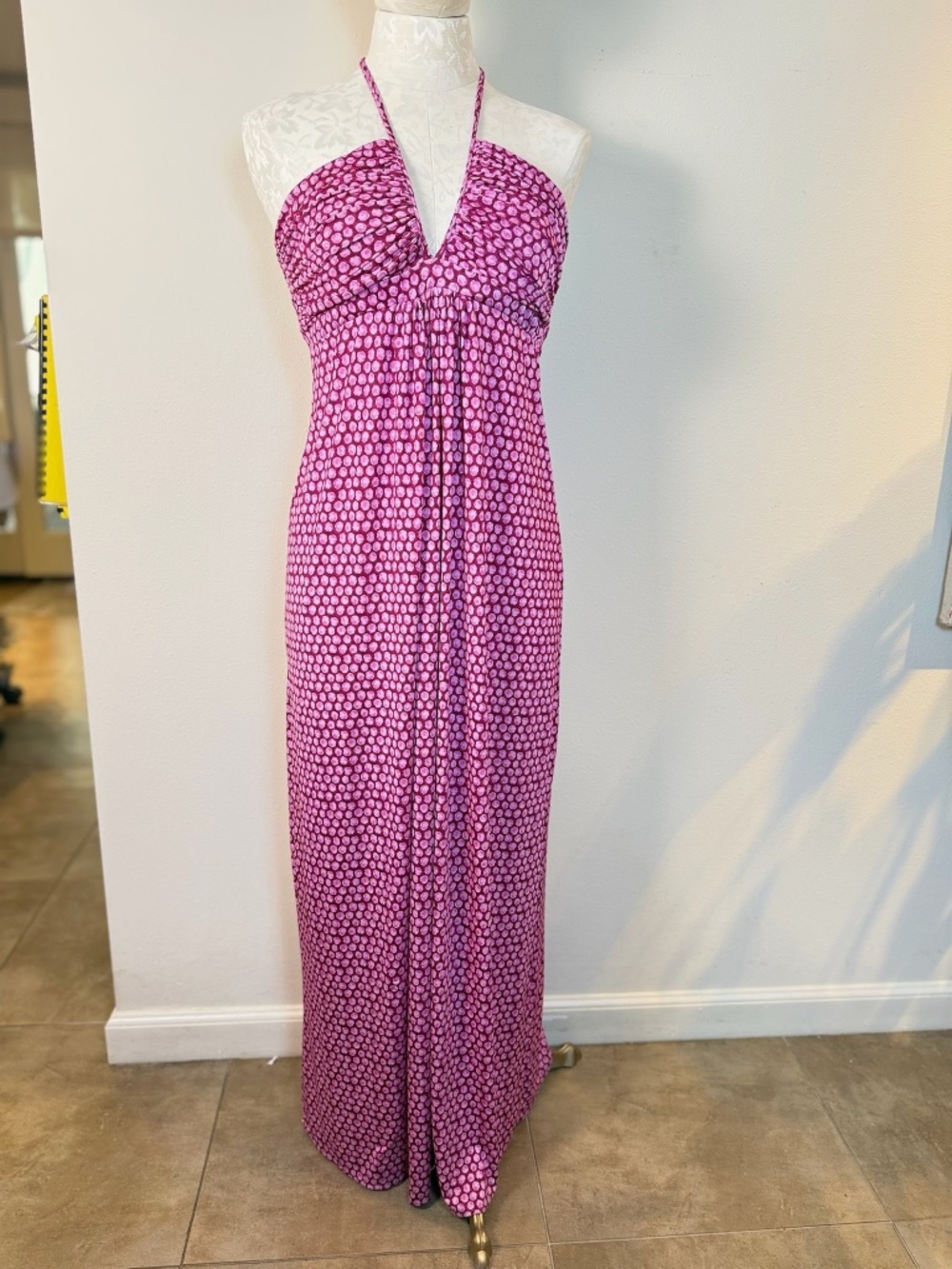 TBAGS Los Angeles Jersey Halter Maxi Dress